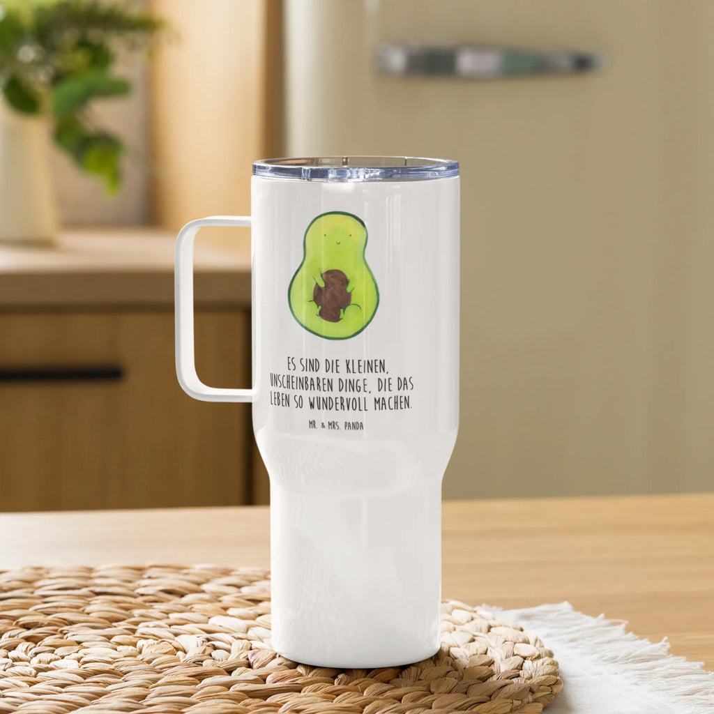 XXL Thermobecher Avocado Kern Reisebecher, Autobecher, Jumbo Becher, XL Thermobecher, Großer Thermobecher, Thermobecher, XL Reisetasse, Avocado, Veggie, Vegan, Gesund, Spruch Leben, Pflanze, Avokado, Kern, Avocadokern