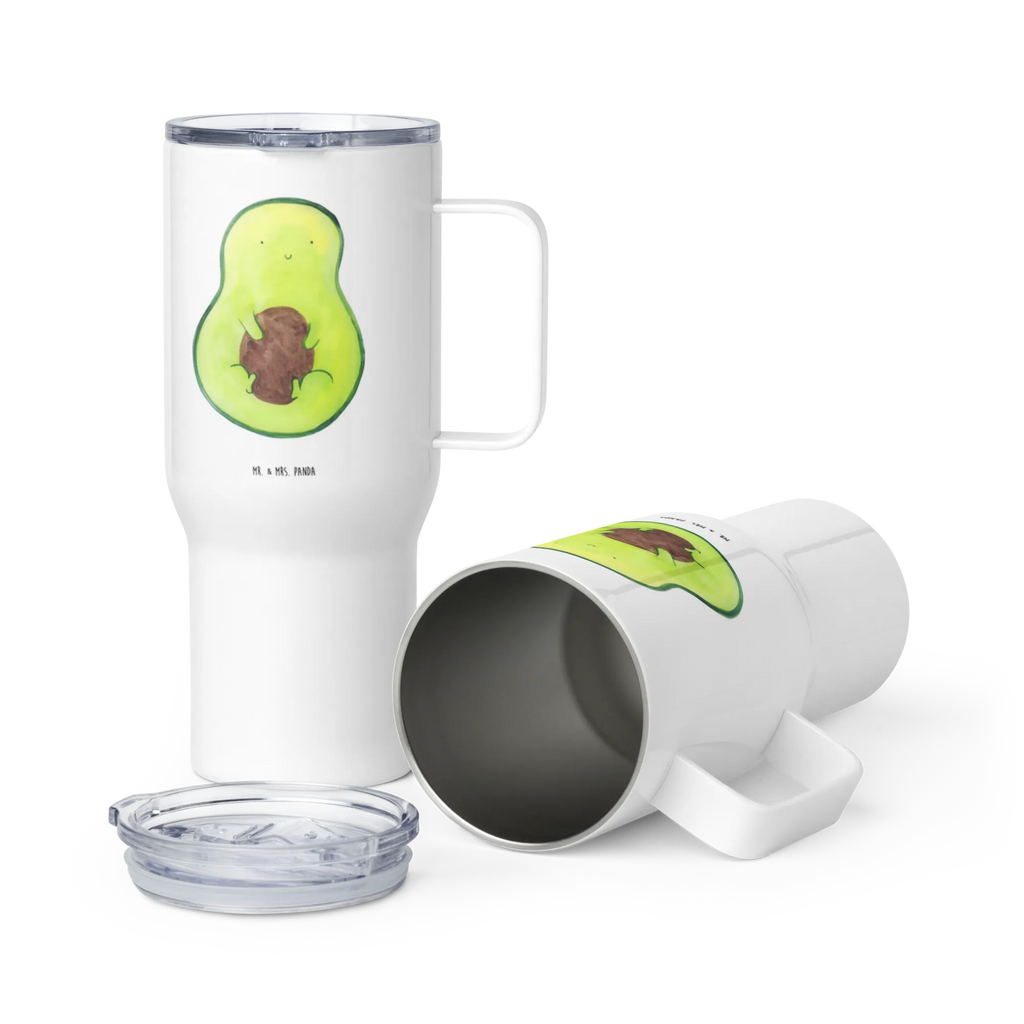XXL Thermobecher Avocado Kern Reisebecher, Autobecher, Jumbo Becher, XL Thermobecher, Großer Thermobecher, Thermobecher, XL Reisetasse, Avocado, Veggie, Vegan, Gesund, Spruch Leben, Pflanze, Avokado, Kern, Avocadokern
