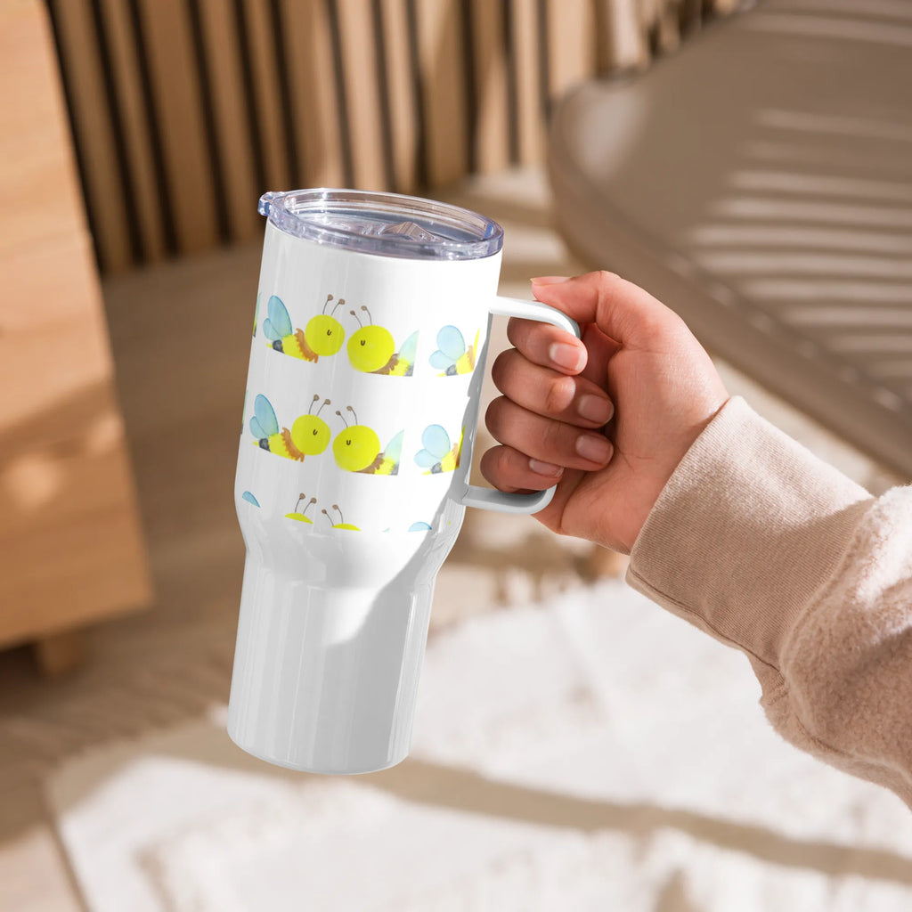 XXL thermal mug bee Love XL Reisetasse, Jumbo Becher, XL Thermobecher, Reisebecher, Autobecher, Großer Thermobecher, Biene, Wespe, Hummel