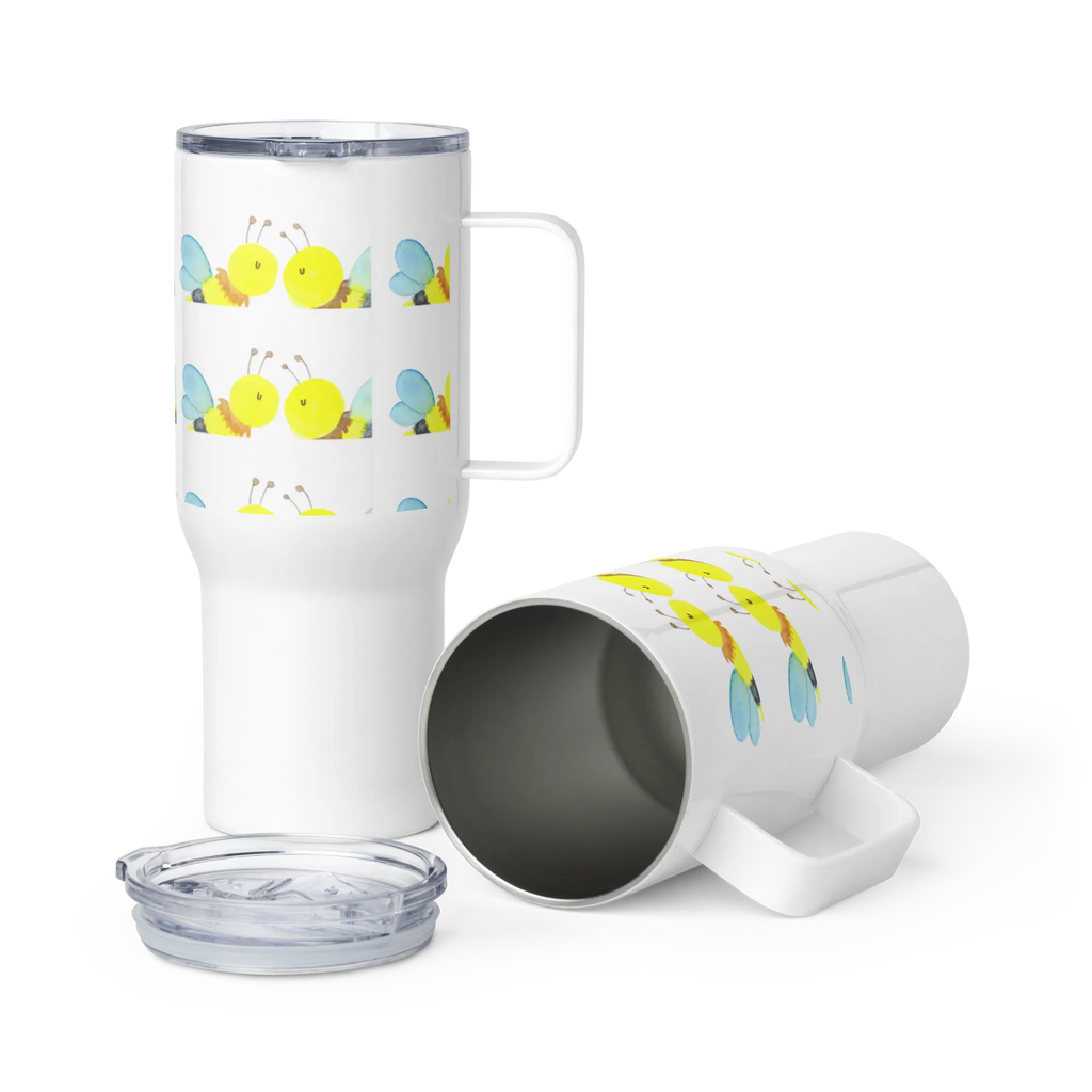 XXL thermal mug bee Love XL Reisetasse, Jumbo Becher, XL Thermobecher, Reisebecher, Autobecher, Großer Thermobecher, Biene, Wespe, Hummel