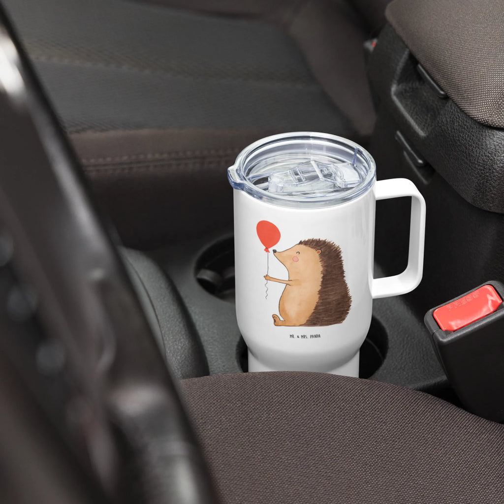 XXL thermal mug Hedgehog balloon Autobecher, Thermobecher, Jumbo Becher, Reisebecher, Großer Thermobecher, XL Reisetasse, XL Thermobecher, Tiermotive, Gute Laune, lustige Sprüche, Tiere, Ballon, Igel, Happy Birthday, Herzlichen Glückwunsch, Geburtstagskind, Glückwunsch, Geburtstag