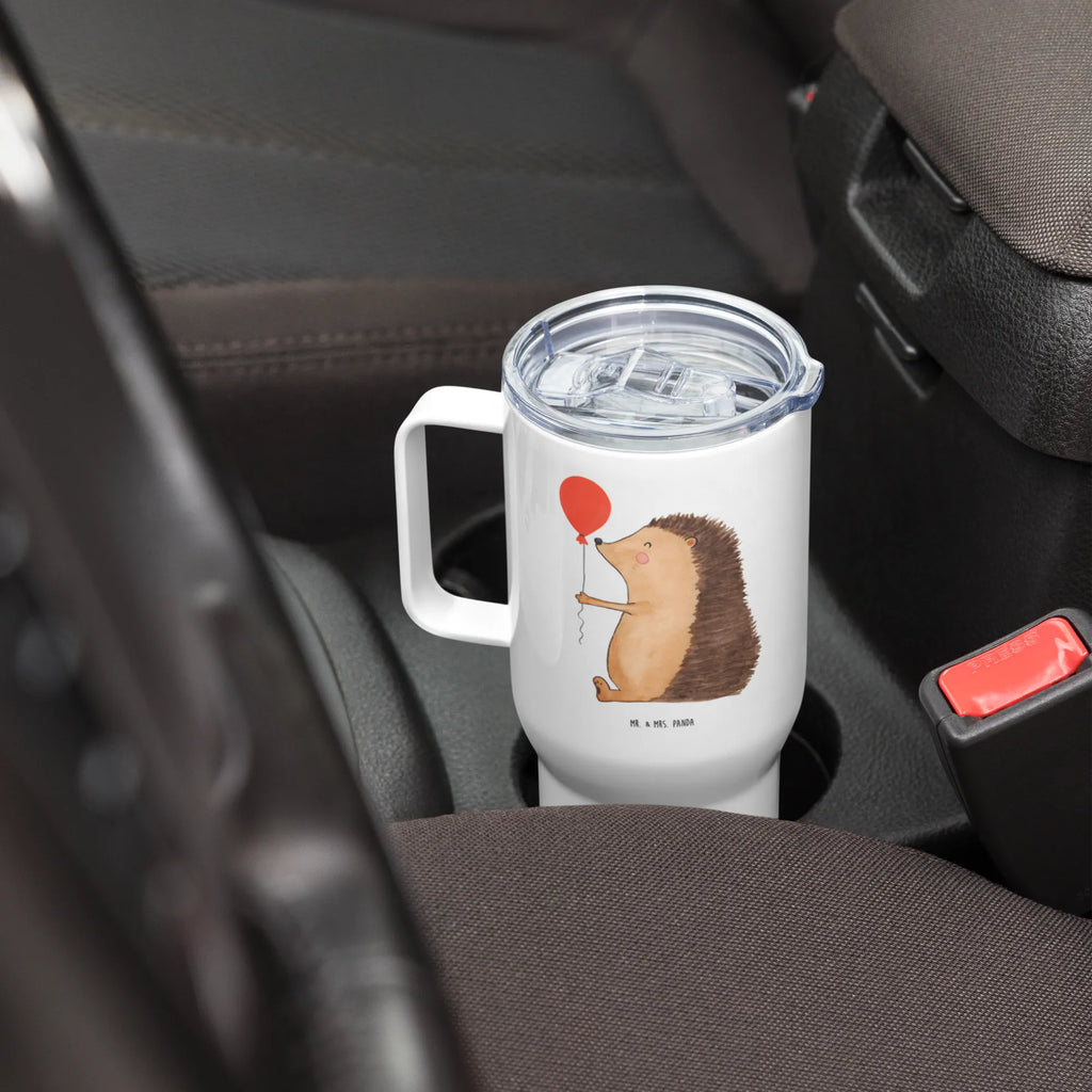 XXL thermal mug Hedgehog balloon Autobecher, Thermobecher, Jumbo Becher, Reisebecher, Großer Thermobecher, XL Reisetasse, XL Thermobecher, Tiermotive, Gute Laune, lustige Sprüche, Tiere, Ballon, Igel, Happy Birthday, Herzlichen Glückwunsch, Geburtstagskind, Glückwunsch, Geburtstag