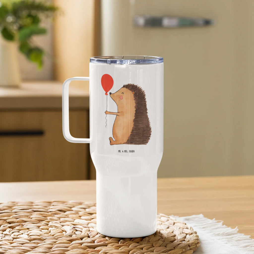 XXL thermal mug Hedgehog balloon Autobecher, Thermobecher, Jumbo Becher, Reisebecher, Großer Thermobecher, XL Reisetasse, XL Thermobecher, Tiermotive, Gute Laune, lustige Sprüche, Tiere, Ballon, Igel, Happy Birthday, Herzlichen Glückwunsch, Geburtstagskind, Glückwunsch, Geburtstag
