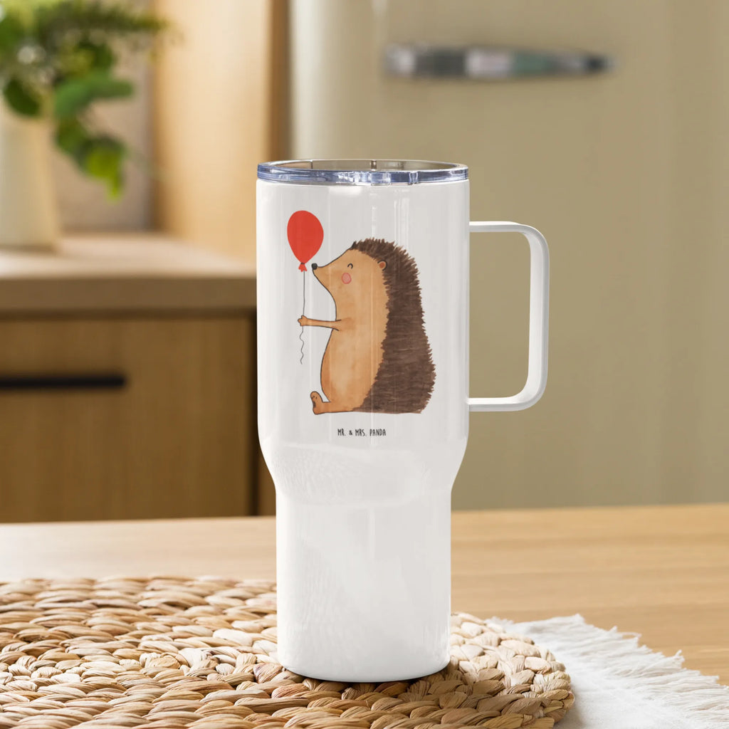 XXL thermal mug Hedgehog balloon Autobecher, Thermobecher, Jumbo Becher, Reisebecher, Großer Thermobecher, XL Reisetasse, XL Thermobecher, Tiermotive, Gute Laune, lustige Sprüche, Tiere, Ballon, Igel, Happy Birthday, Herzlichen Glückwunsch, Geburtstagskind, Glückwunsch, Geburtstag