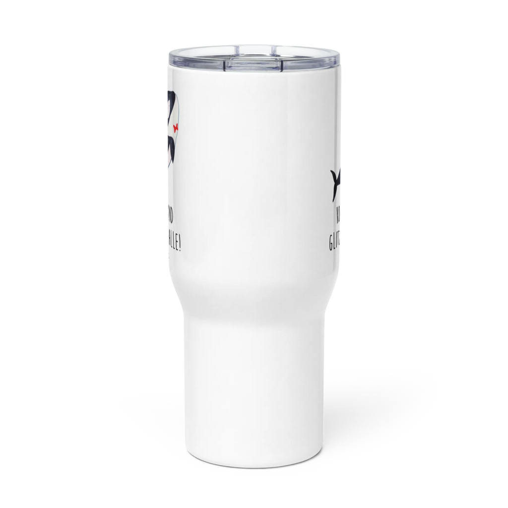 XXL thermal mug orca cylinder Thermobecher, XL Thermobecher, Reisebecher, XL Reisetasse, Großer Thermobecher, Autobecher, Jumbo Becher, Meerestiere, Meer, Urlaub, Narwal, Glitter, Konfetti, Glitzer, Geburtstag, Feier, Fete, Fest, Glückwunsch, Orca