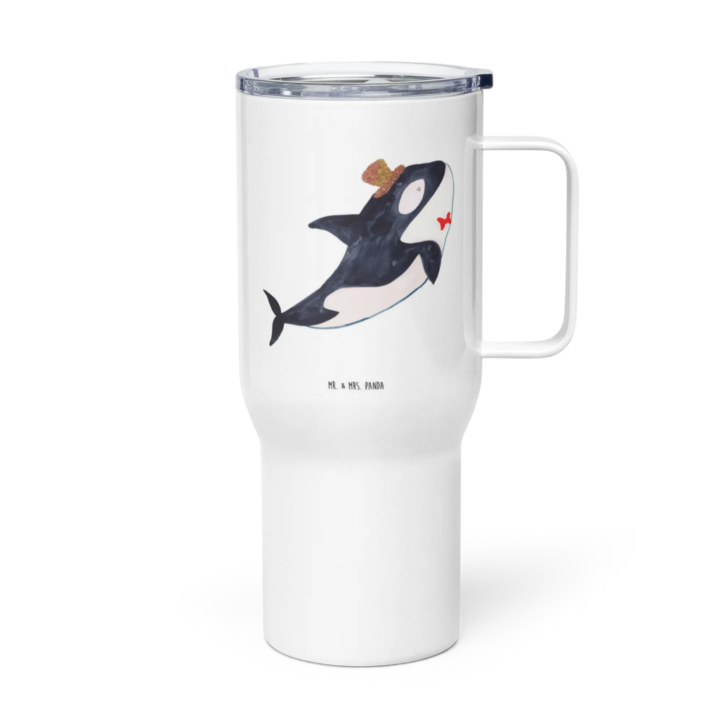 XXL thermal mug orca cylinder Thermobecher, XL Thermobecher, Reisebecher, XL Reisetasse, Großer Thermobecher, Autobecher, Jumbo Becher, Meerestiere, Meer, Urlaub, Narwal, Glitter, Konfetti, Glitzer, Geburtstag, Feier, Fete, Fest, Glückwunsch, Orca