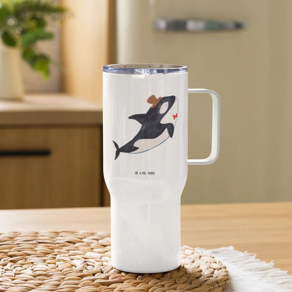 XXL thermal mug orca cylinder Thermobecher, XL Thermobecher, Reisebecher, XL Reisetasse, Großer Thermobecher, Autobecher, Jumbo Becher, Meerestiere, Meer, Urlaub, Narwal, Glitter, Konfetti, Glitzer, Geburtstag, Feier, Fete, Fest, Glückwunsch, Orca