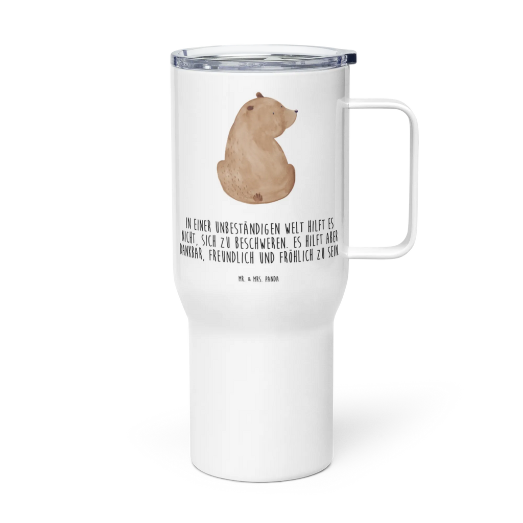 XXL thermal mug bear shoulder look Reisebecher, XL Thermobecher, Jumbo Becher, Großer Thermobecher, XL Reisetasse, Autobecher, Teddy, Bär, Teddybär, Selbstachtung, Bären, Weltansicht, Motivation, Weisheit, Bärenliebe