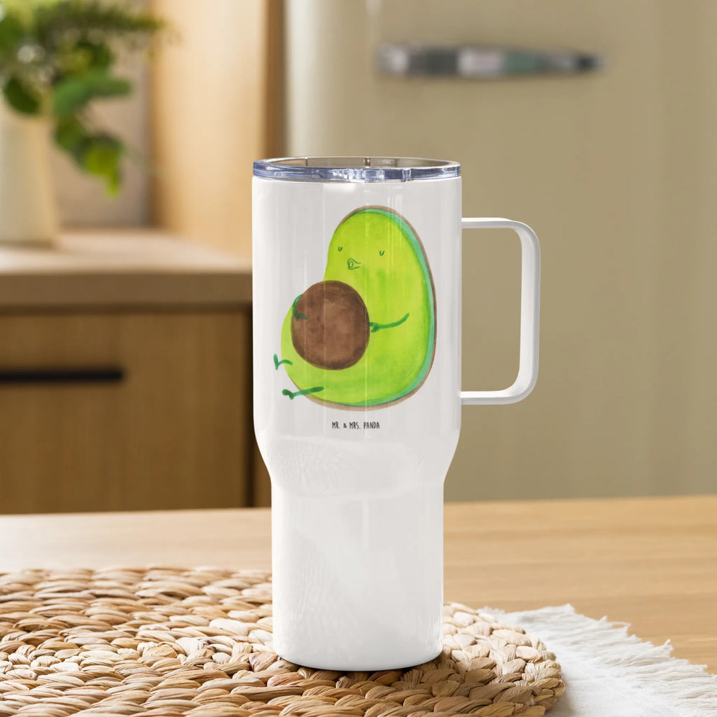XXL Thermobecher Avocado Pfeifen Autobecher, Jumbo Becher, XL Reisetasse, Reisebecher, XL Thermobecher, Großer Thermobecher, Thermobecher, Avocado, Veggie, Vegan, Gesund, dick sein, Ernährung, Diät, Abnehmen