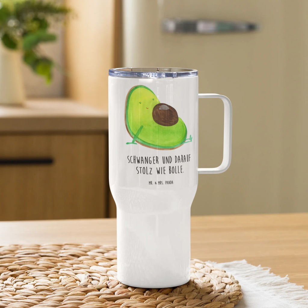 XXL Thermobecher Avocado Schwangerschaft Thermobecher, Reisebecher, Autobecher, Großer Thermobecher, XL Reisetasse, Jumbo Becher, XL Thermobecher, Avocado, Veggie, Vegan, Gesund, Babyshower, Babyparty, Schwangerschaft, schwanger