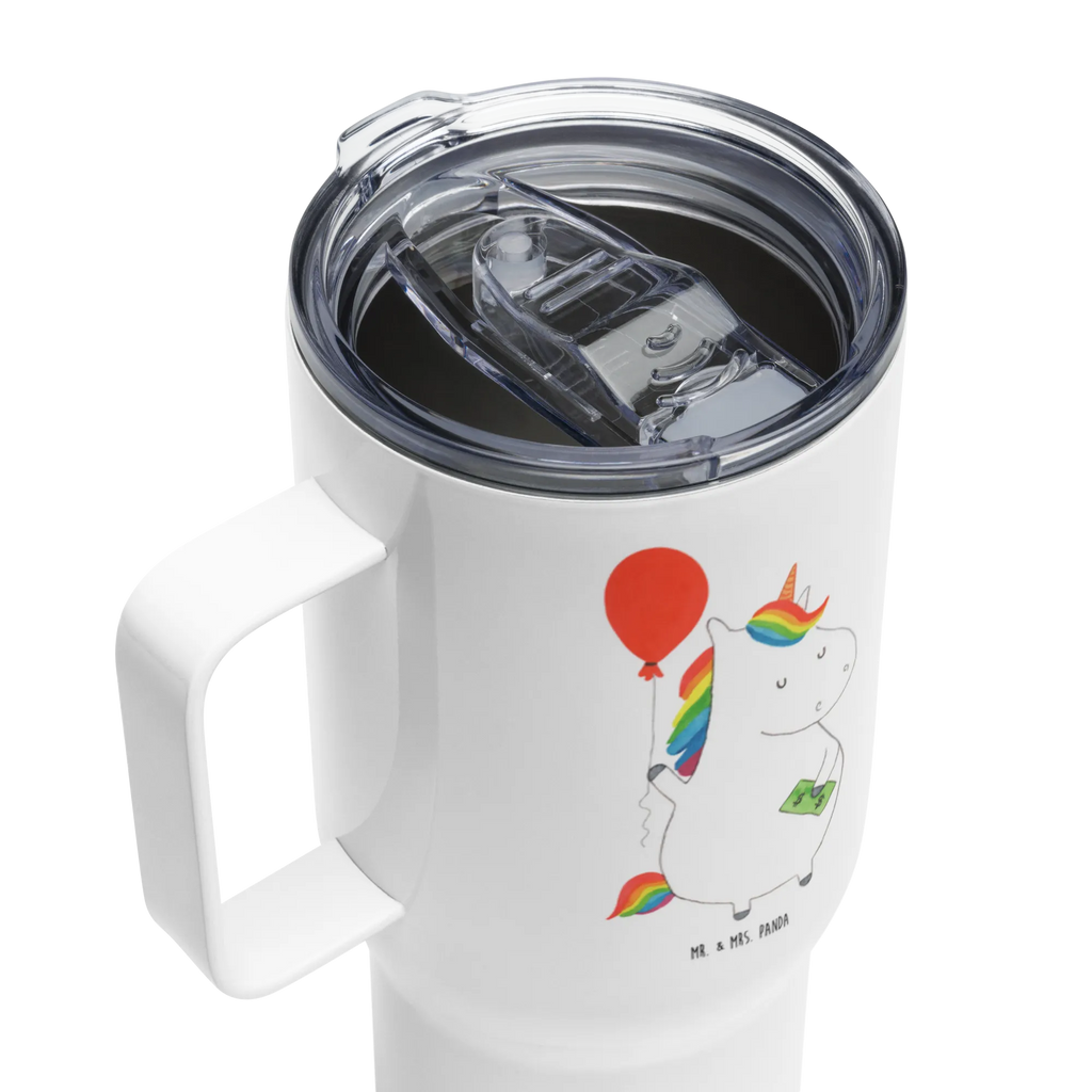 XXL thermal mug unicorn balloon Thermobecher, XL Reisetasse, Großer Thermobecher, Jumbo Becher, Reisebecher, Autobecher, XL Thermobecher, Einhorn, Einhörner, Einhorn Deko, Unicorn, Freude, Lebenslust, Geld, Freundin, Luftballon, Geschenk