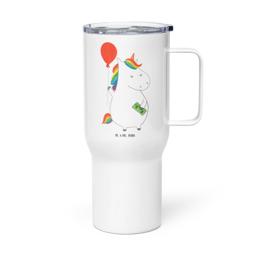 XXL thermal mug unicorn balloon Thermobecher, XL Reisetasse, Großer Thermobecher, Jumbo Becher, Reisebecher, Autobecher, XL Thermobecher, Einhorn, Einhörner, Einhorn Deko, Unicorn, Freude, Lebenslust, Geld, Freundin, Luftballon, Geschenk