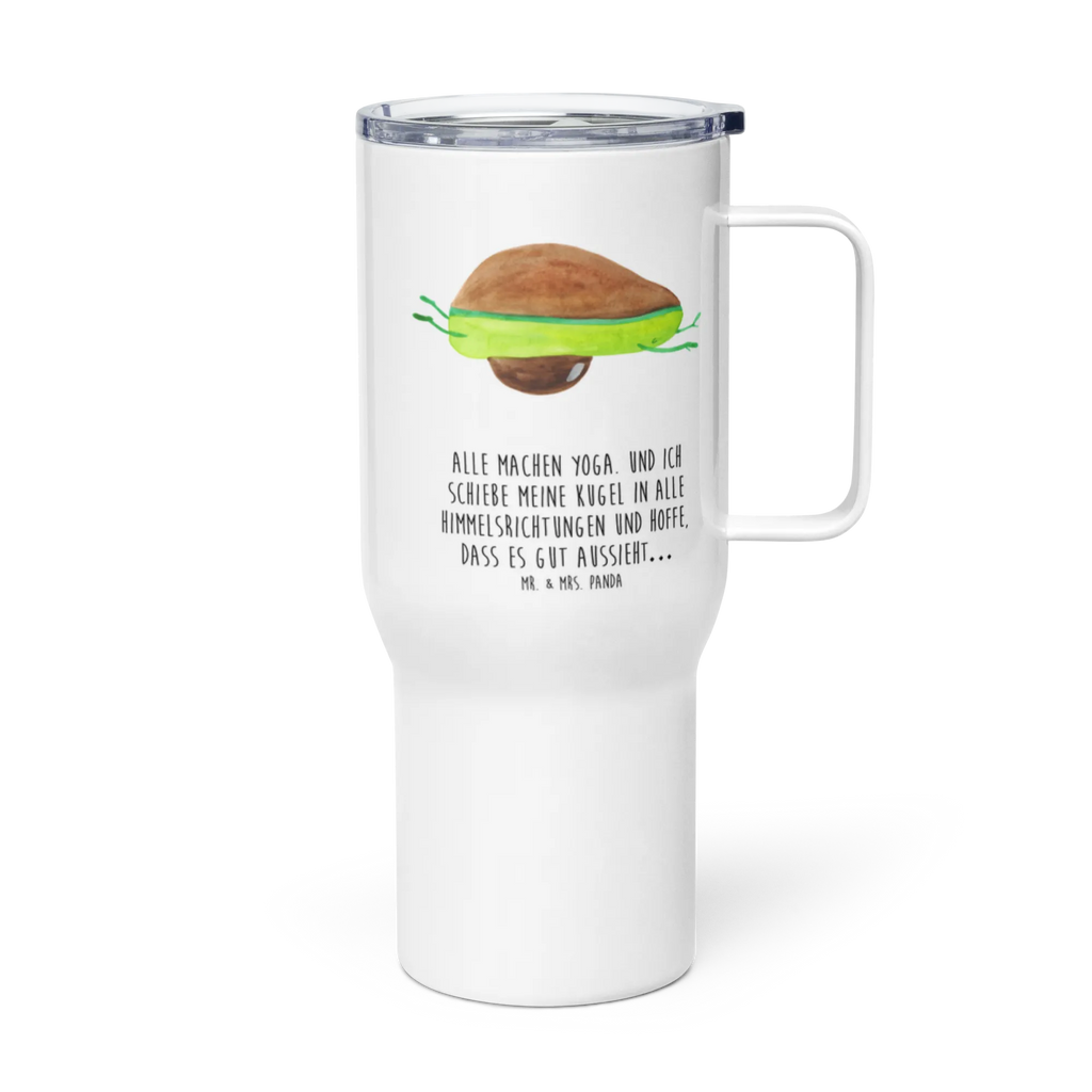 XXL Thermobecher Avocado Yoga Autobecher, Jumbo Becher, XL Thermobecher, Großer Thermobecher, Thermobecher, Reisebecher, XL Reisetasse, Avocado, Veggie, Vegan, Gesund, Avocado Yoga Vegan