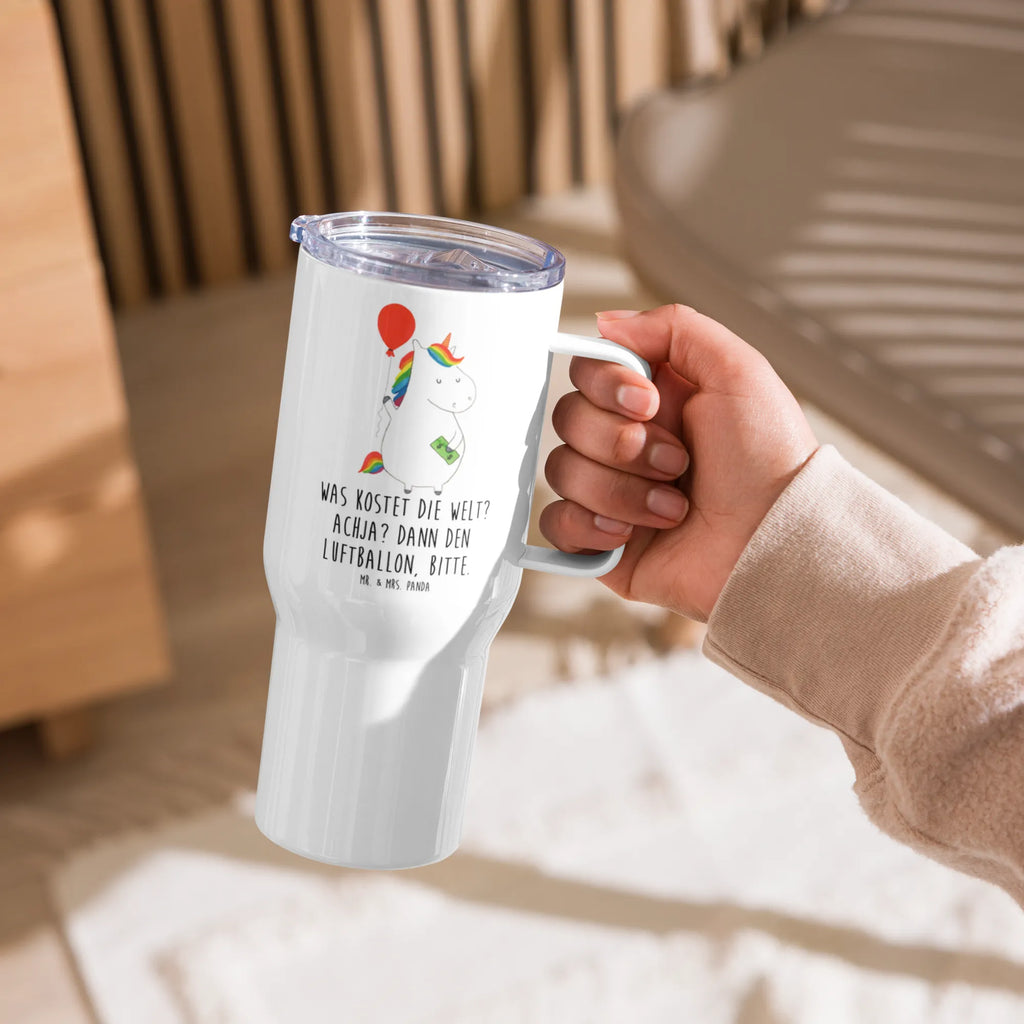 XXL thermal mug unicorn balloon Thermobecher, XL Reisetasse, Großer Thermobecher, Jumbo Becher, Reisebecher, Autobecher, XL Thermobecher, Einhorn, Einhörner, Einhorn Deko, Unicorn, Freude, Lebenslust, Geld, Freundin, Luftballon, Geschenk