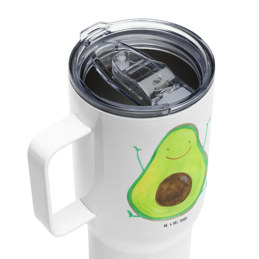 XXL kubek termiczny Awokado Szczęśliwy Großer Thermobecher, XL Thermobecher, Jumbo Becher, Reisebecher, XL Reisetasse, Autobecher, Thermobecher, Avocado, Veggie, Vegan, Gesund, Chaos
