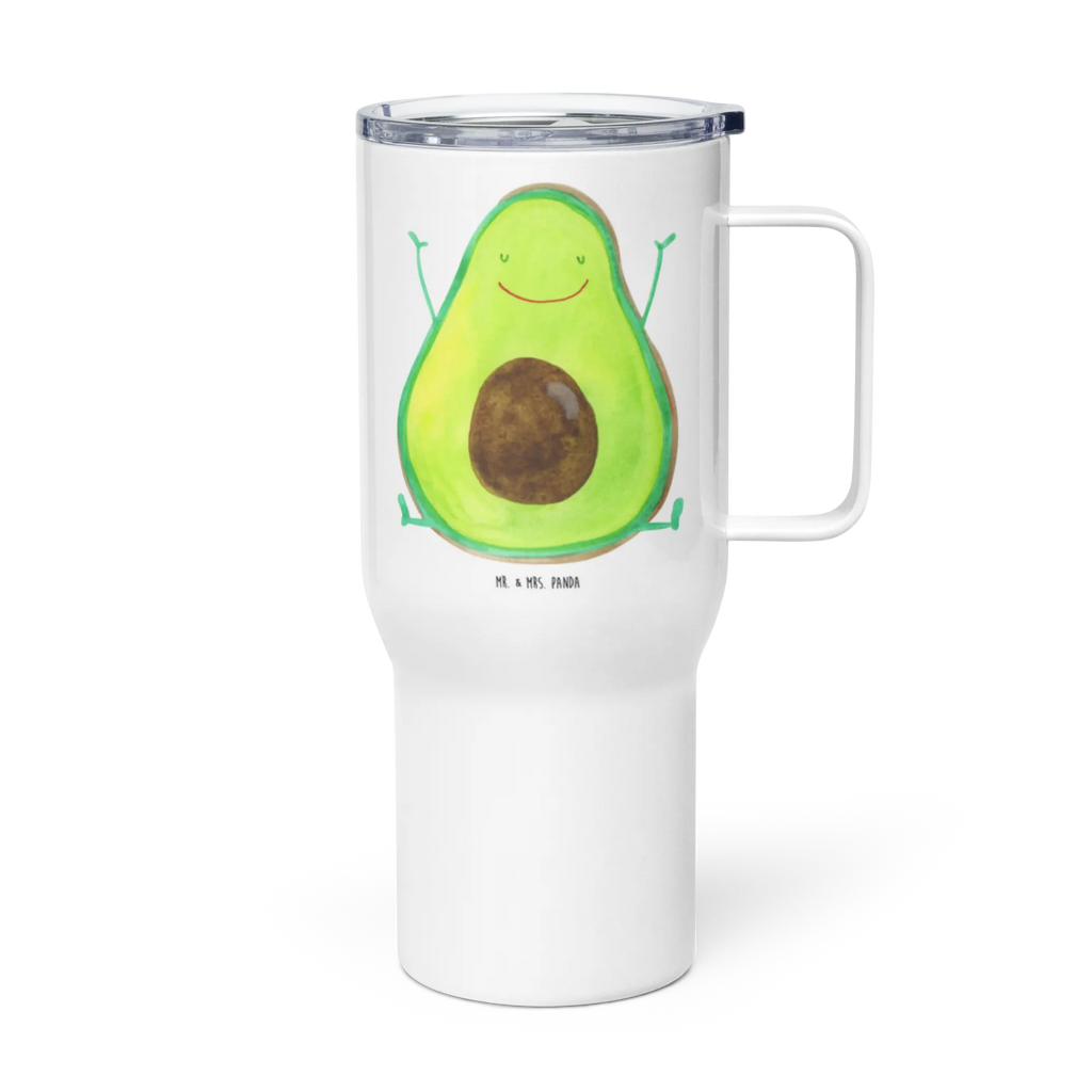 XXL kubek termiczny Awokado Szczęśliwy Großer Thermobecher, XL Thermobecher, Jumbo Becher, Reisebecher, XL Reisetasse, Autobecher, Thermobecher, Avocado, Veggie, Vegan, Gesund, Chaos