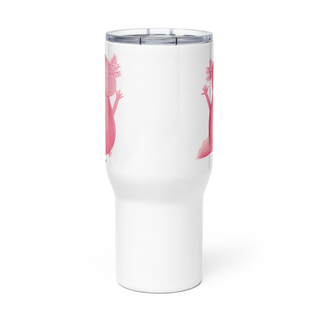 XXL thermal mug axolotl Hooray Jumbo Becher, XL Reisetasse, Thermobecher, Autobecher, XL Thermobecher, Reisebecher, Großer Thermobecher, Axolotl, Molch, Spaß, Motivation, fröhlich, Zufriedenheit, Axolot, Lurche, Schwanzlurch, Lurch, Freude