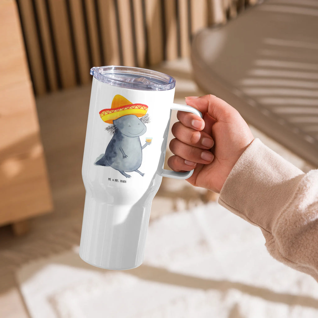 XXL thermal mug axolotl tequila Autobecher, XL Thermobecher, Großer Thermobecher, Reisebecher, XL Reisetasse, Jumbo Becher, Thermobecher, Axolotl, Molch, Zitrone, Feuerdrache, Axolot, Feuersalamander, Tequila, Spruch, Sombrero, Lurch, Lurche, Motivation, Schwanzlurch, Mexiko, Mexico