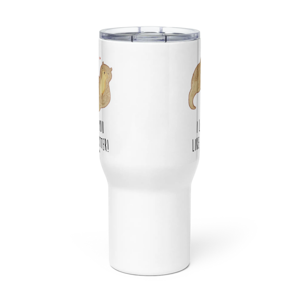 XXL Thermobecher Otter Hände halten Reisebecher, Jumbo Becher, XL Reisetasse, Autobecher, Großer Thermobecher, XL Thermobecher, Otter, Fischotter, Seeotter, Otter Seeotter See Otter