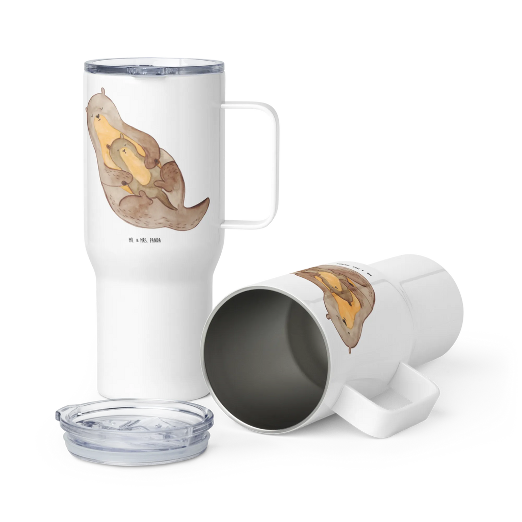 XXL thermal mug otter child Thermobecher, Reisebecher, Jumbo Becher, XL Reisetasse, Großer Thermobecher, Autobecher, XL Thermobecher, Otter, Fischotter, Seeotter, Otter Seeotter See Otter