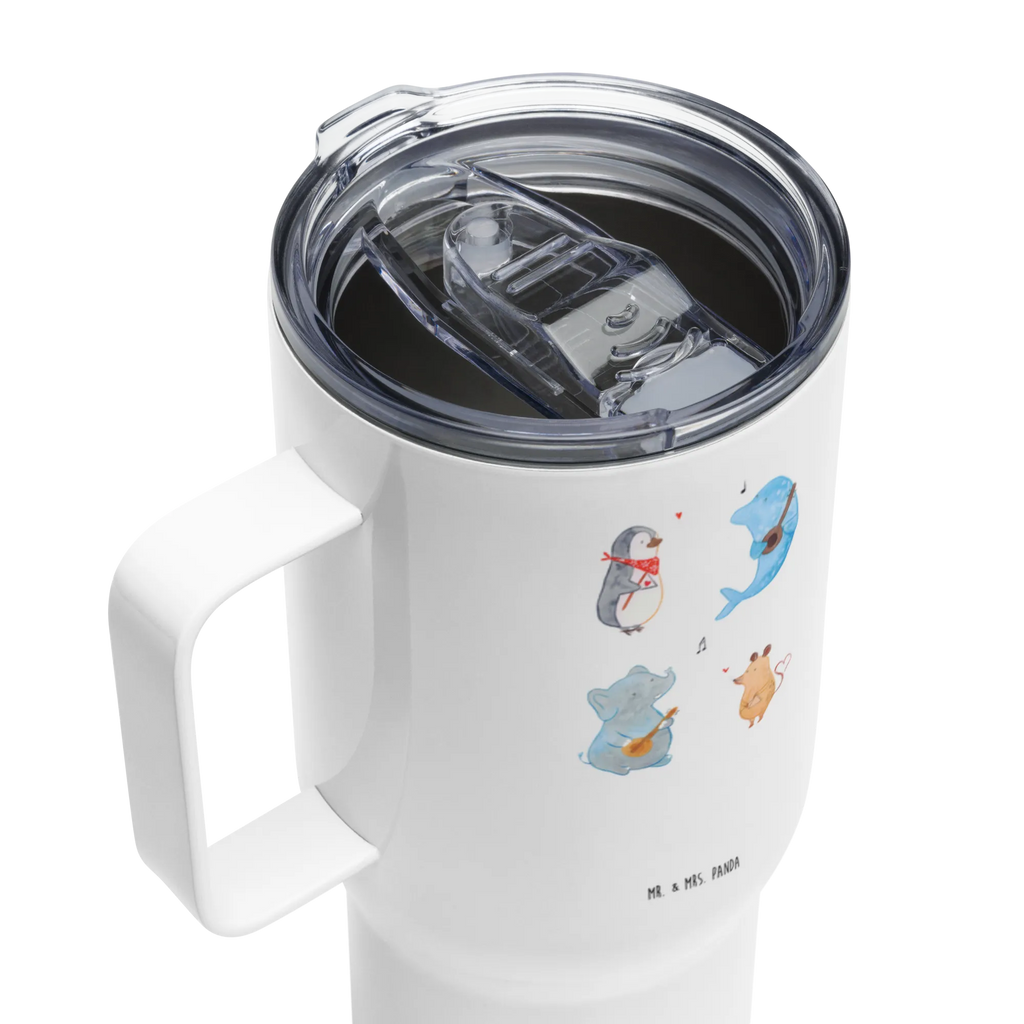 XXL thermal mug Big tape Großer Thermobecher, XL Thermobecher, Reisebecher, XL Reisetasse, Autobecher, Jumbo Becher, Lustige Sprüche, Tiere, Tiermotive, Gute Laune, Maus, Gitarre, Musik, Elefant, Band, Delfin, Triangel, Musikanten, Pinguin, Hund
