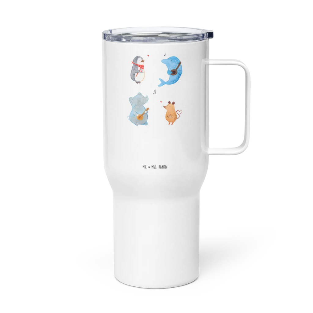 XXL thermal mug Big tape Großer Thermobecher, XL Thermobecher, Reisebecher, XL Reisetasse, Autobecher, Jumbo Becher, Lustige Sprüche, Tiere, Tiermotive, Gute Laune, Maus, Gitarre, Musik, Elefant, Band, Delfin, Triangel, Musikanten, Pinguin, Hund