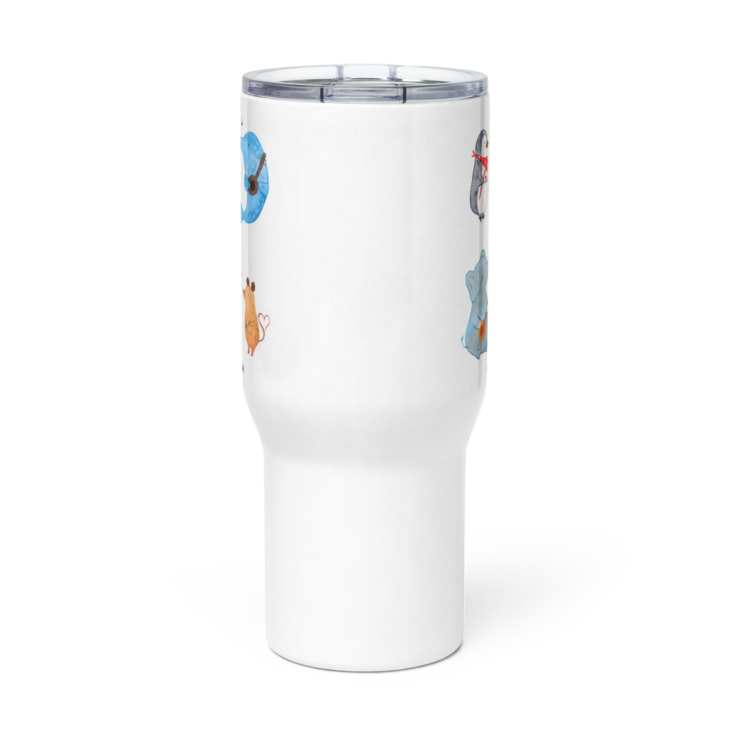 XXL thermal mug Big tape Großer Thermobecher, XL Thermobecher, Reisebecher, XL Reisetasse, Autobecher, Jumbo Becher, Lustige Sprüche, Tiere, Tiermotive, Gute Laune, Maus, Gitarre, Musik, Elefant, Band, Delfin, Triangel, Musikanten, Pinguin, Hund