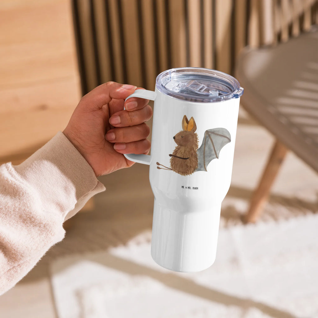 XXL thermal mug bat Sit Großer Thermobecher, Reisebecher, Thermobecher, XL Thermobecher, Autobecher, Jumbo Becher, XL Reisetasse, Tiermotive, Gute Laune, lustige Sprüche, Tiere, Fledermaus, Motivation, entspannen, Fledermäuse