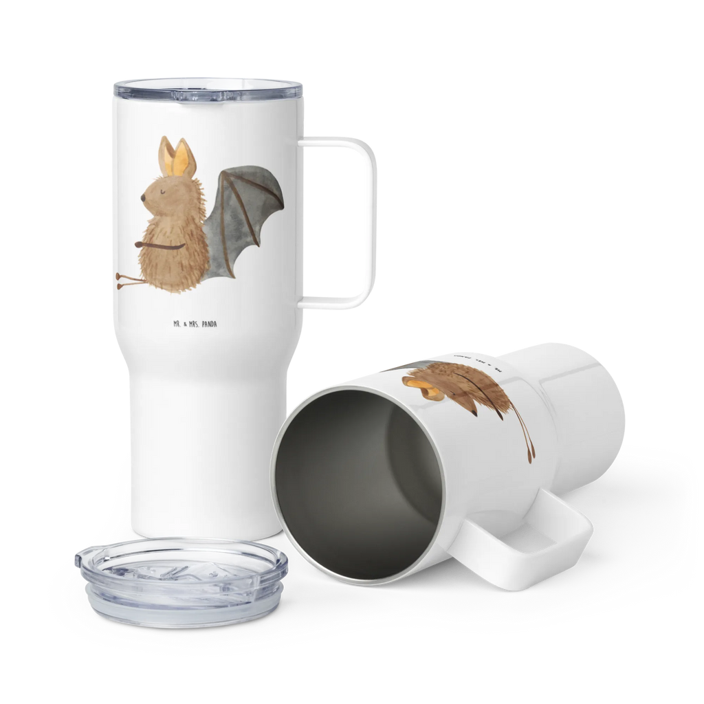 XXL thermal mug bat Sit Großer Thermobecher, Reisebecher, Thermobecher, XL Thermobecher, Autobecher, Jumbo Becher, XL Reisetasse, Tiermotive, Gute Laune, lustige Sprüche, Tiere, Fledermaus, Motivation, entspannen, Fledermäuse
