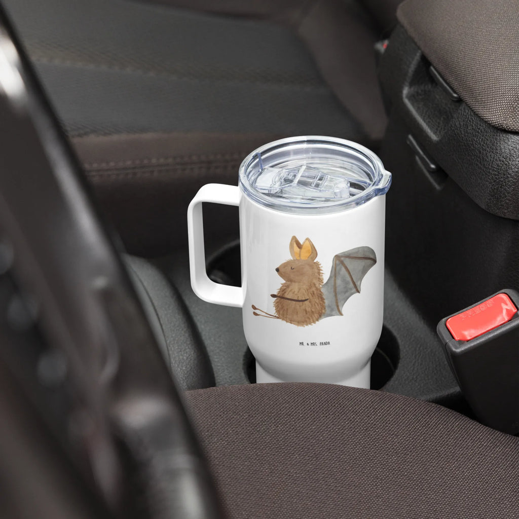 XXL thermal mug bat Sit Großer Thermobecher, Reisebecher, Thermobecher, XL Thermobecher, Autobecher, Jumbo Becher, XL Reisetasse, Tiermotive, Gute Laune, lustige Sprüche, Tiere, Fledermaus, Motivation, entspannen, Fledermäuse