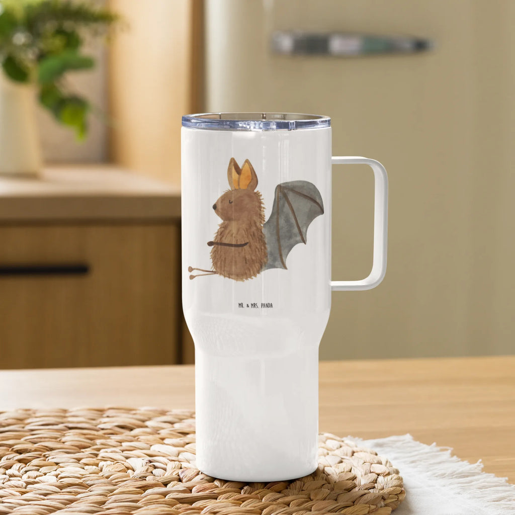 XXL thermal mug bat Sit Großer Thermobecher, Reisebecher, Thermobecher, XL Thermobecher, Autobecher, Jumbo Becher, XL Reisetasse, Tiermotive, Gute Laune, lustige Sprüche, Tiere, Fledermaus, Motivation, entspannen, Fledermäuse