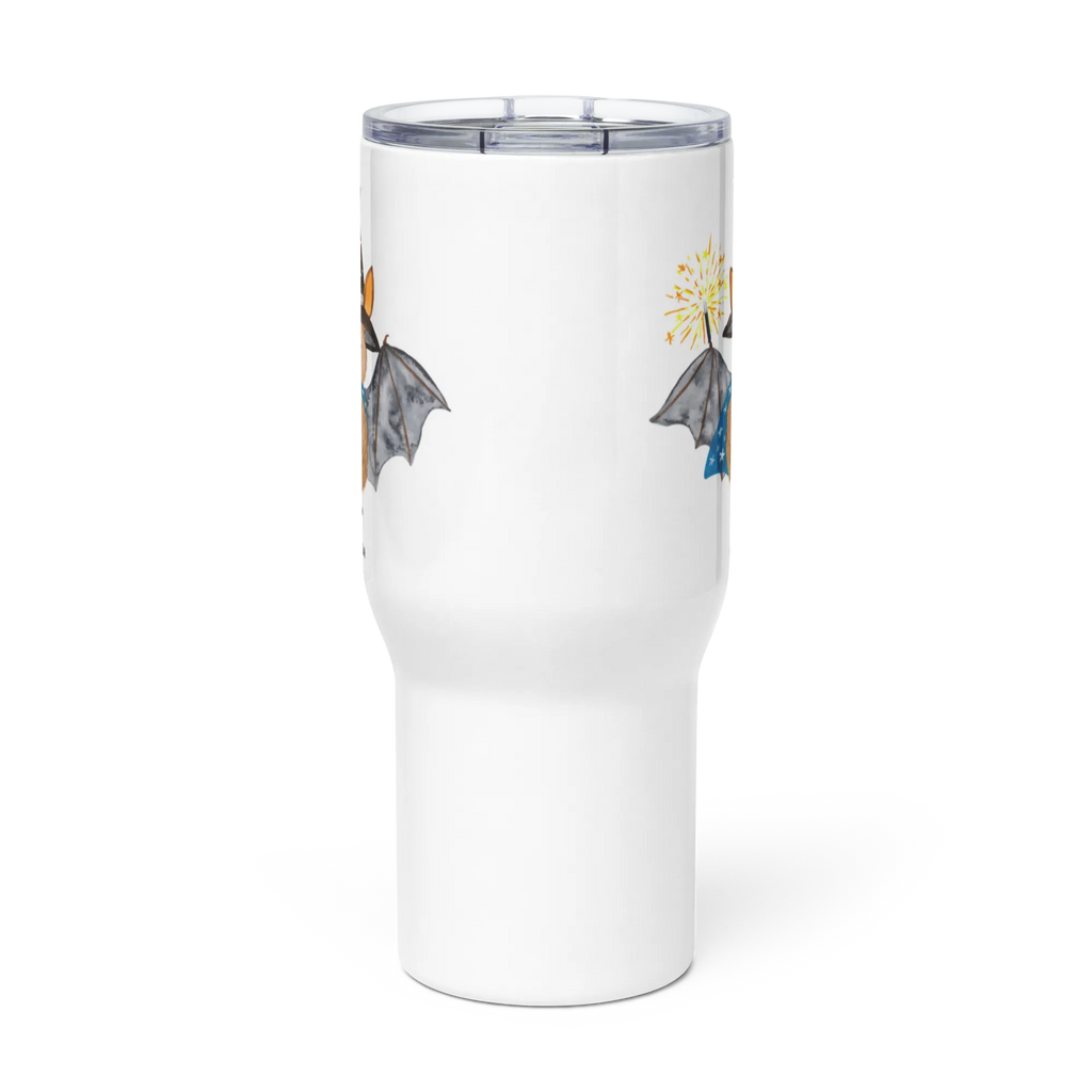 XXL thermal mug bat wizard XL Reisetasse, Thermobecher, Autobecher, Reisebecher, XL Thermobecher, Großer Thermobecher, Jumbo Becher, Tiermotive, Gute Laune, lustige Sprüche, Tiere, Magier, Fledermaus, reinsteigern, Zauberer, Fledermäuse, Frauen