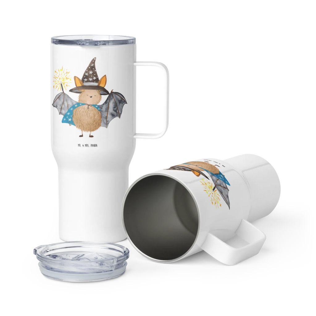 XXL thermal mug bat wizard XL Reisetasse, Thermobecher, Autobecher, Reisebecher, XL Thermobecher, Großer Thermobecher, Jumbo Becher, Tiermotive, Gute Laune, lustige Sprüche, Tiere, Magier, Fledermaus, reinsteigern, Zauberer, Fledermäuse, Frauen