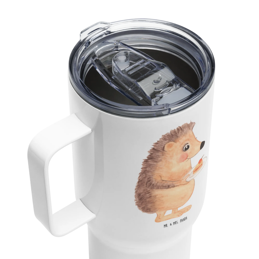XXL thermal mug Hedgehog piece of cake XL Reisetasse, Autobecher, Reisebecher, XL Thermobecher, Jumbo Becher, Großer Thermobecher, Lustige Sprüche, Tiere, Tiermotive, Gute Laune, Kuchen Backen, Backen Geschenk, Igel, Geburtstagskuchen, Einladung Party, Torte, Essen Spruch, Kuchen