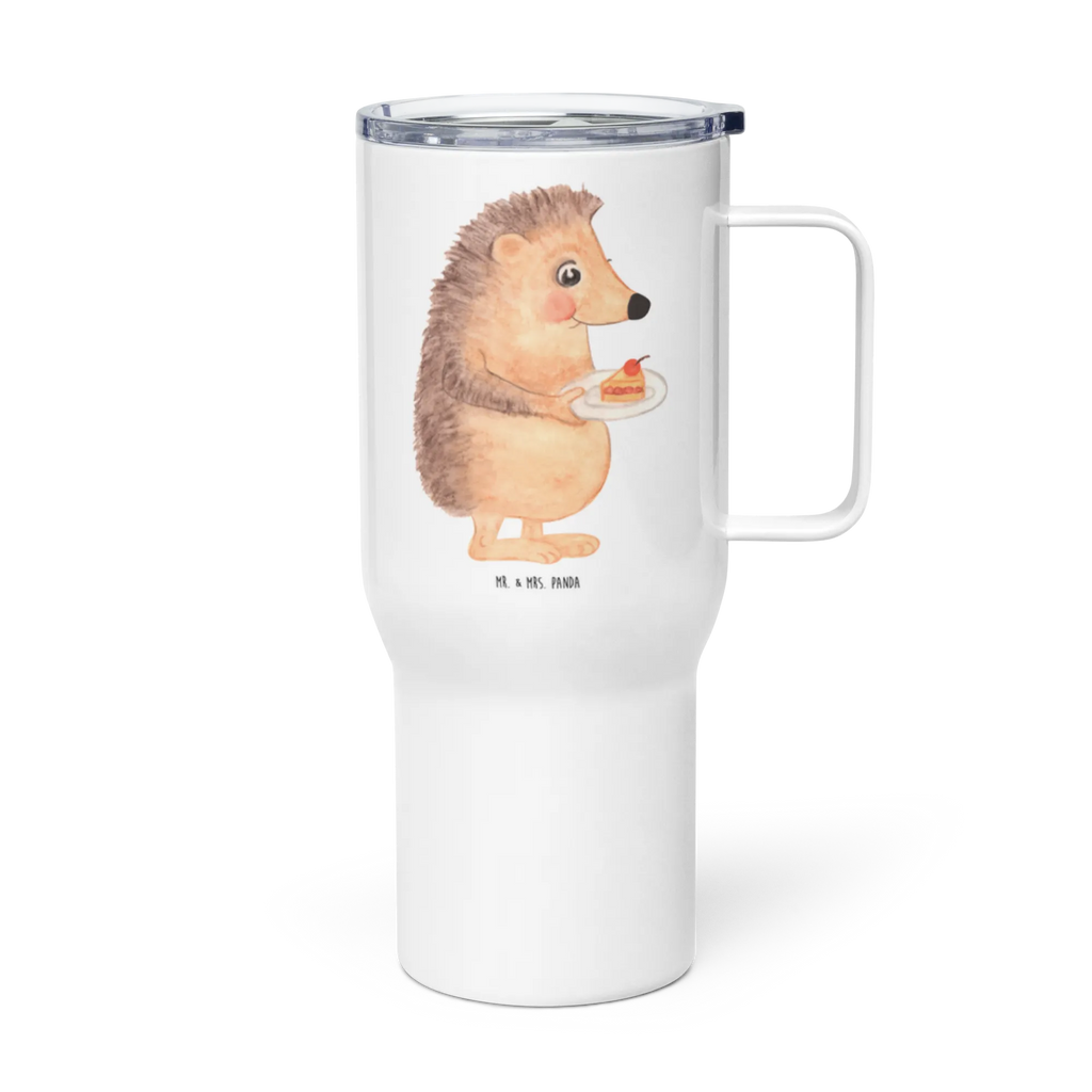 XXL thermal mug Hedgehog piece of cake XL Reisetasse, Autobecher, Reisebecher, XL Thermobecher, Jumbo Becher, Großer Thermobecher, Lustige Sprüche, Tiere, Tiermotive, Gute Laune, Kuchen Backen, Backen Geschenk, Igel, Geburtstagskuchen, Einladung Party, Torte, Essen Spruch, Kuchen