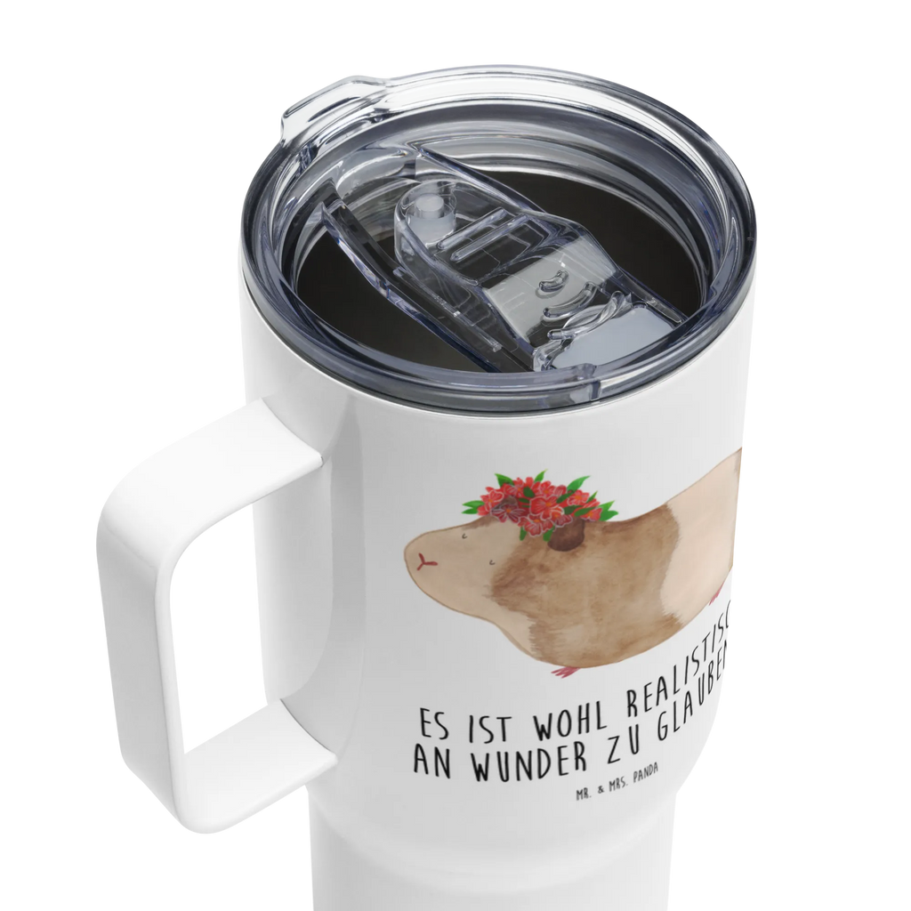 XXL thermal mug Guinea pig wisdom Autobecher, Reisebecher, XL Thermobecher, XL Reisetasse, Jumbo Becher, Großer Thermobecher, Lustige Sprüche, Tiere, Tiermotive, Gute Laune, Meerie, Meeries, Meerschweinchen, Realität, Motivation, Wunder, Weisheit, Spruch, Blumenkind, Wunderland