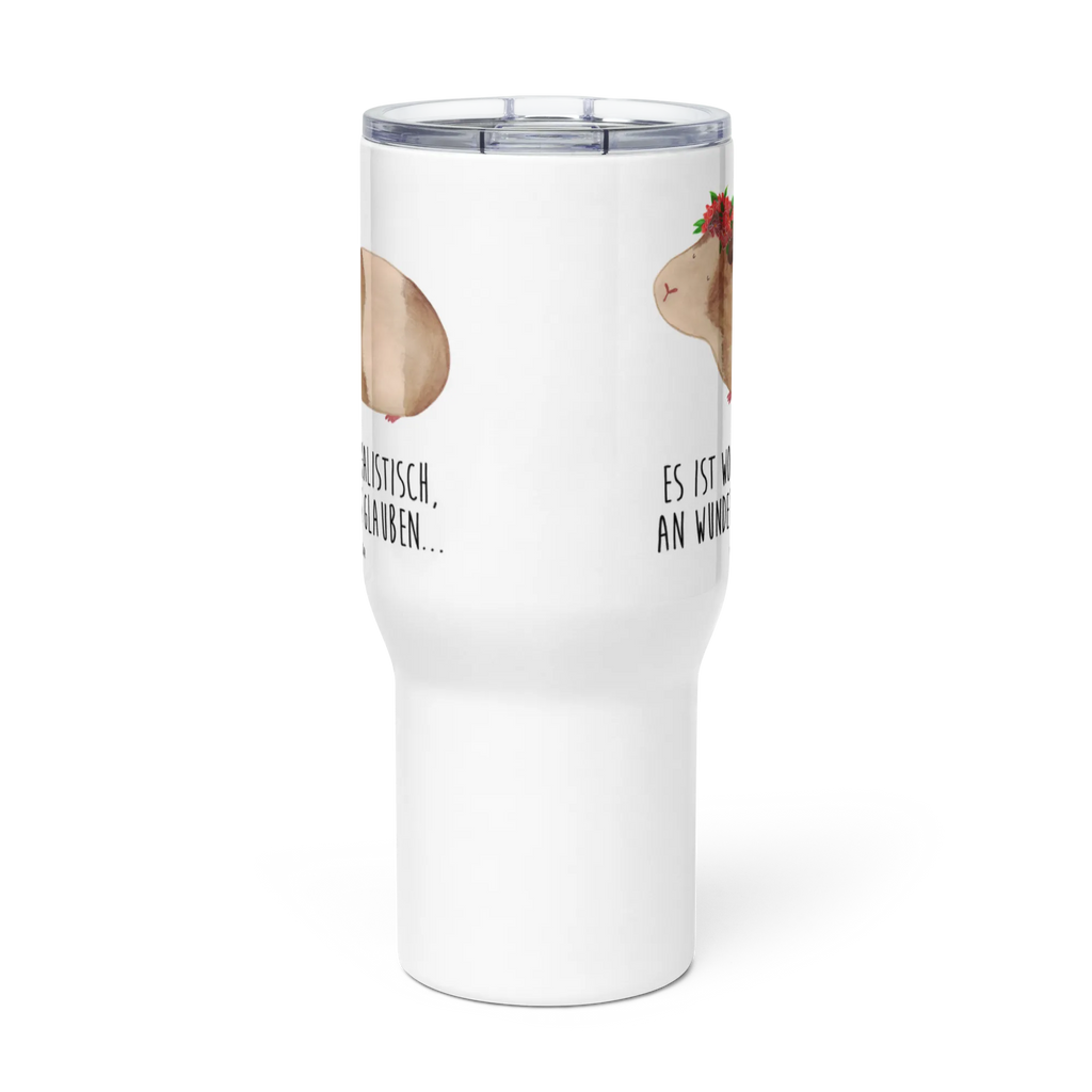 XXL thermal mug Guinea pig wisdom Autobecher, Reisebecher, XL Thermobecher, XL Reisetasse, Jumbo Becher, Großer Thermobecher, Lustige Sprüche, Tiere, Tiermotive, Gute Laune, Meerie, Meeries, Meerschweinchen, Realität, Motivation, Wunder, Weisheit, Spruch, Blumenkind, Wunderland