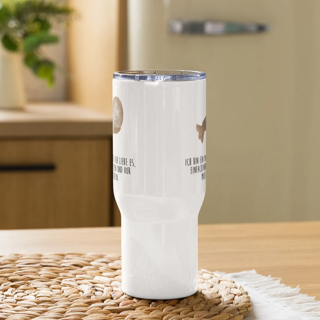 XXL thermal mug seal Laugh Reisebecher, Autobecher, Jumbo Becher, XL Reisetasse, Thermobecher, XL Thermobecher, Großer Thermobecher, Tiermotive, Gute Laune, lustige Sprüche, Tiere, Seehund, Ostsee, Nordsee, Strand, Robbe, Robben, Meerestier