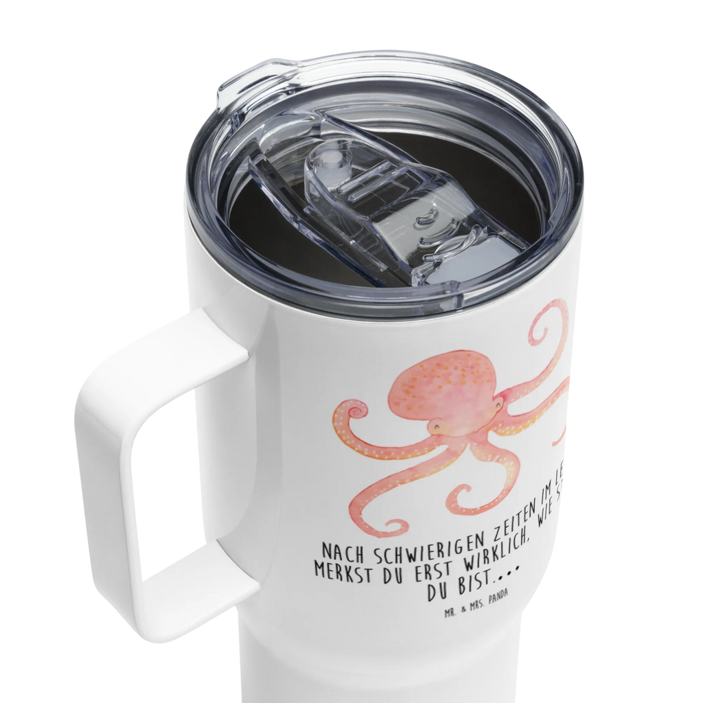 XXL thermal mug Squid Großer Thermobecher, Jumbo Becher, Reisebecher, Autobecher, XL Reisetasse, XL Thermobecher, Lustige Sprüche, Tiere, Tiermotive, Gute Laune, Krake, Meerestier, Wasser, Ozean, Meer, Arme, Tintenfisch