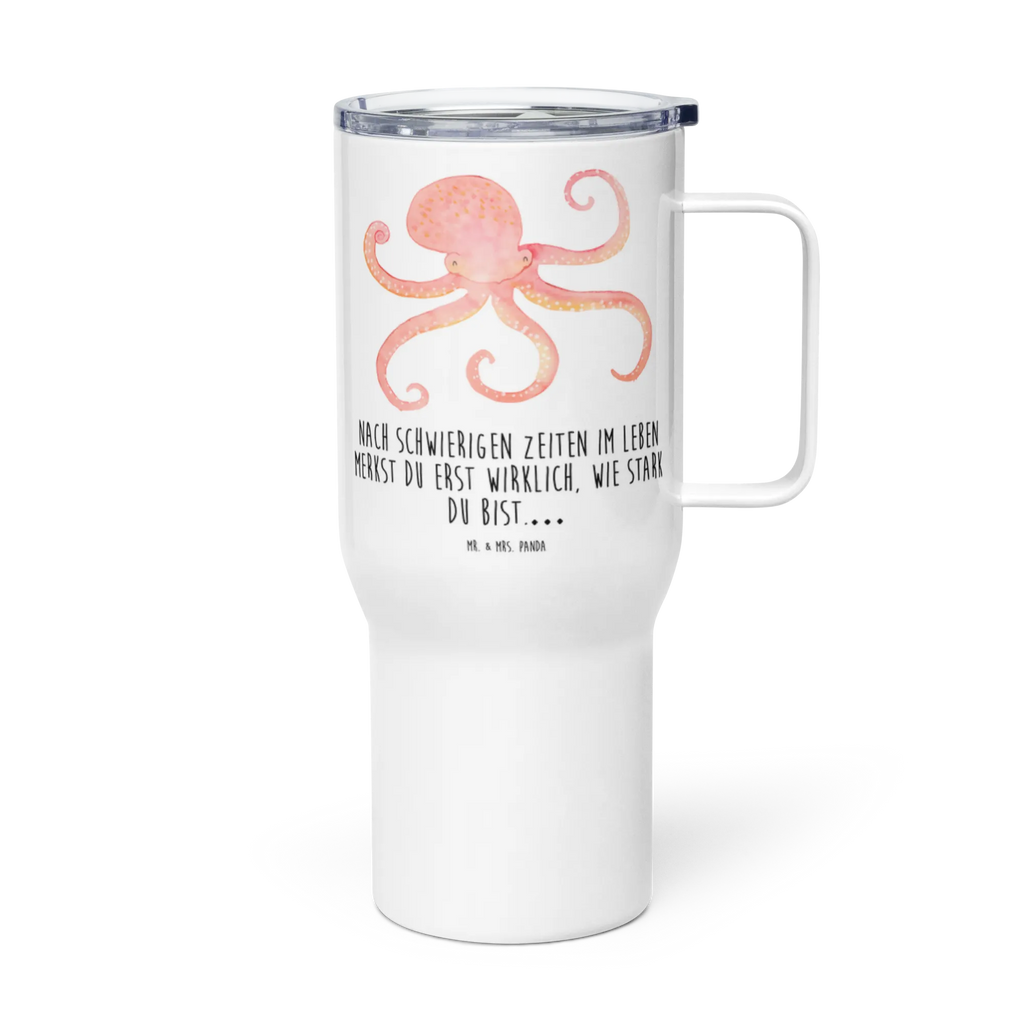 XXL thermal mug Squid Großer Thermobecher, Jumbo Becher, Reisebecher, Autobecher, XL Reisetasse, XL Thermobecher, Lustige Sprüche, Tiere, Tiermotive, Gute Laune, Krake, Meerestier, Wasser, Ozean, Meer, Arme, Tintenfisch
