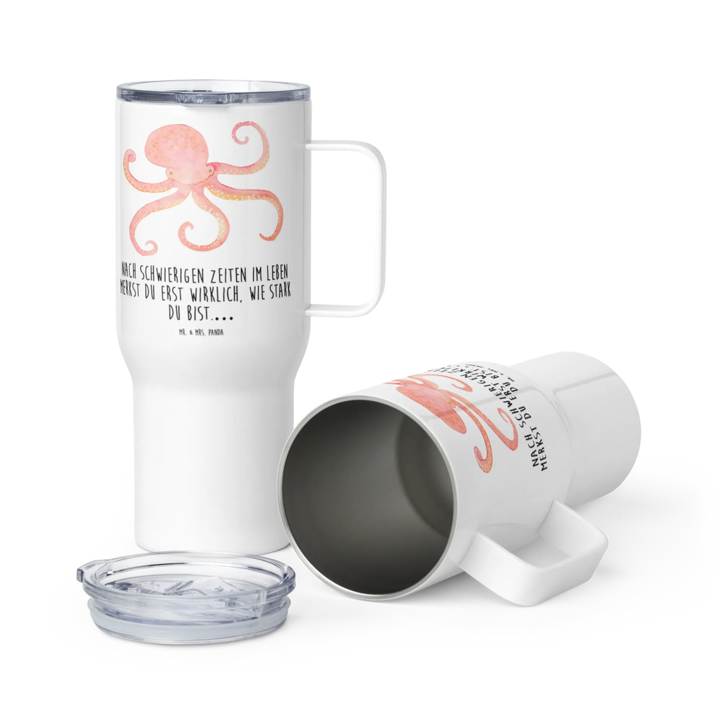 XXL thermal mug Squid Großer Thermobecher, Jumbo Becher, Reisebecher, Autobecher, XL Reisetasse, XL Thermobecher, Lustige Sprüche, Tiere, Tiermotive, Gute Laune, Krake, Meerestier, Wasser, Ozean, Meer, Arme, Tintenfisch