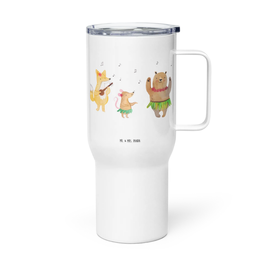 XXL thermal mug forest animals Aloha Großer Thermobecher, Thermobecher, Jumbo Becher, XL Thermobecher, Reisebecher, XL Reisetasse, Autobecher, Tiermotive, Gute Laune, lustige Sprüche, Tiere, Waldtiere, Lachen, Wald, Bär, Leben, Igel, Musik, Aloha, Hase, Tanzen