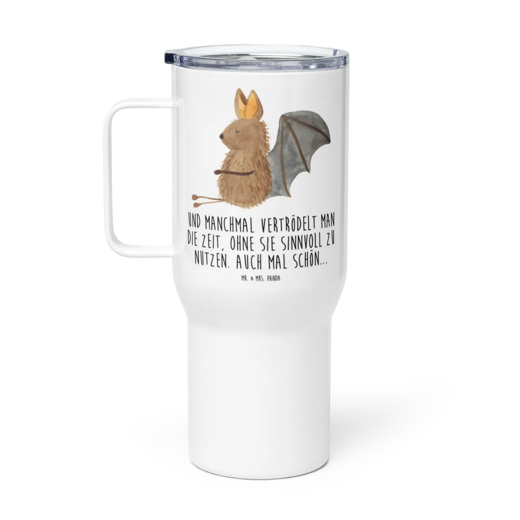 XXL thermal mug bat Sit Großer Thermobecher, Reisebecher, Thermobecher, XL Thermobecher, Autobecher, Jumbo Becher, XL Reisetasse, Tiermotive, Gute Laune, lustige Sprüche, Tiere, Fledermaus, Motivation, entspannen, Fledermäuse