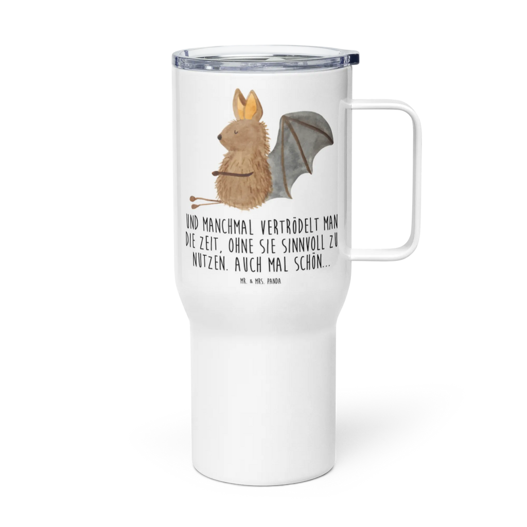 XXL thermal mug bat Sit Großer Thermobecher, Reisebecher, Thermobecher, XL Thermobecher, Autobecher, Jumbo Becher, XL Reisetasse, Tiermotive, Gute Laune, lustige Sprüche, Tiere, Fledermaus, Motivation, entspannen, Fledermäuse