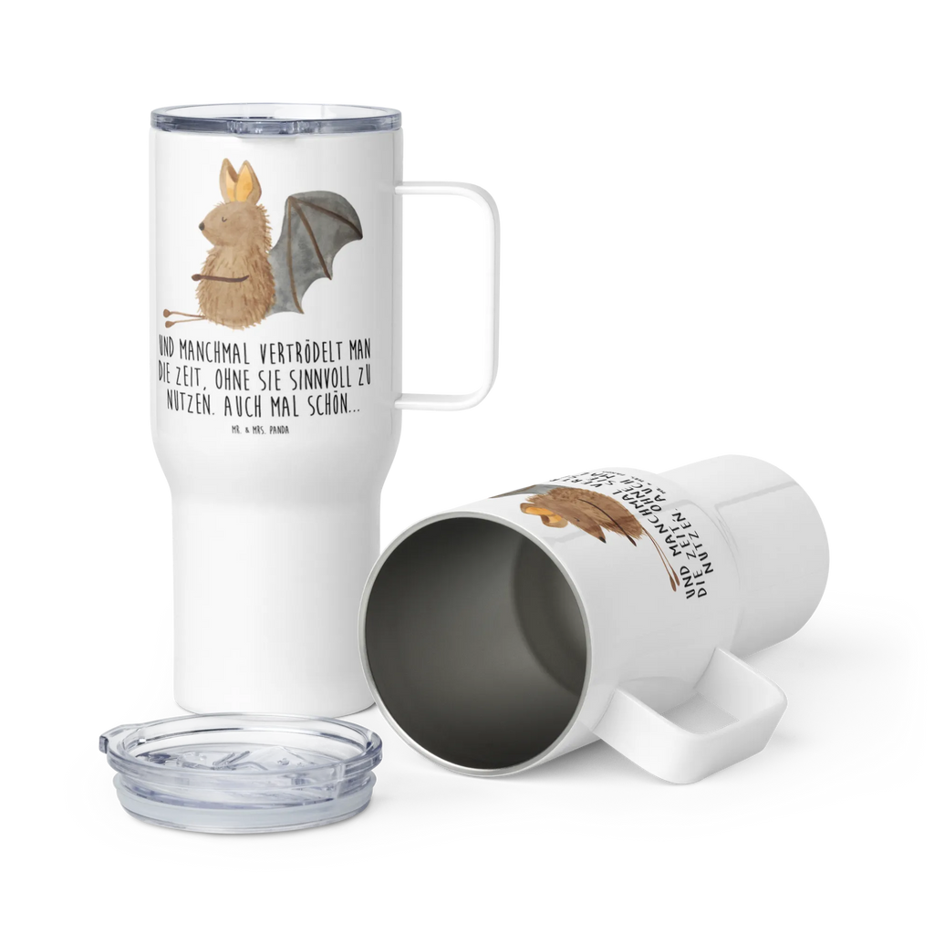 XXL thermal mug bat Sit Großer Thermobecher, Reisebecher, Thermobecher, XL Thermobecher, Autobecher, Jumbo Becher, XL Reisetasse, Tiermotive, Gute Laune, lustige Sprüche, Tiere, Fledermaus, Motivation, entspannen, Fledermäuse