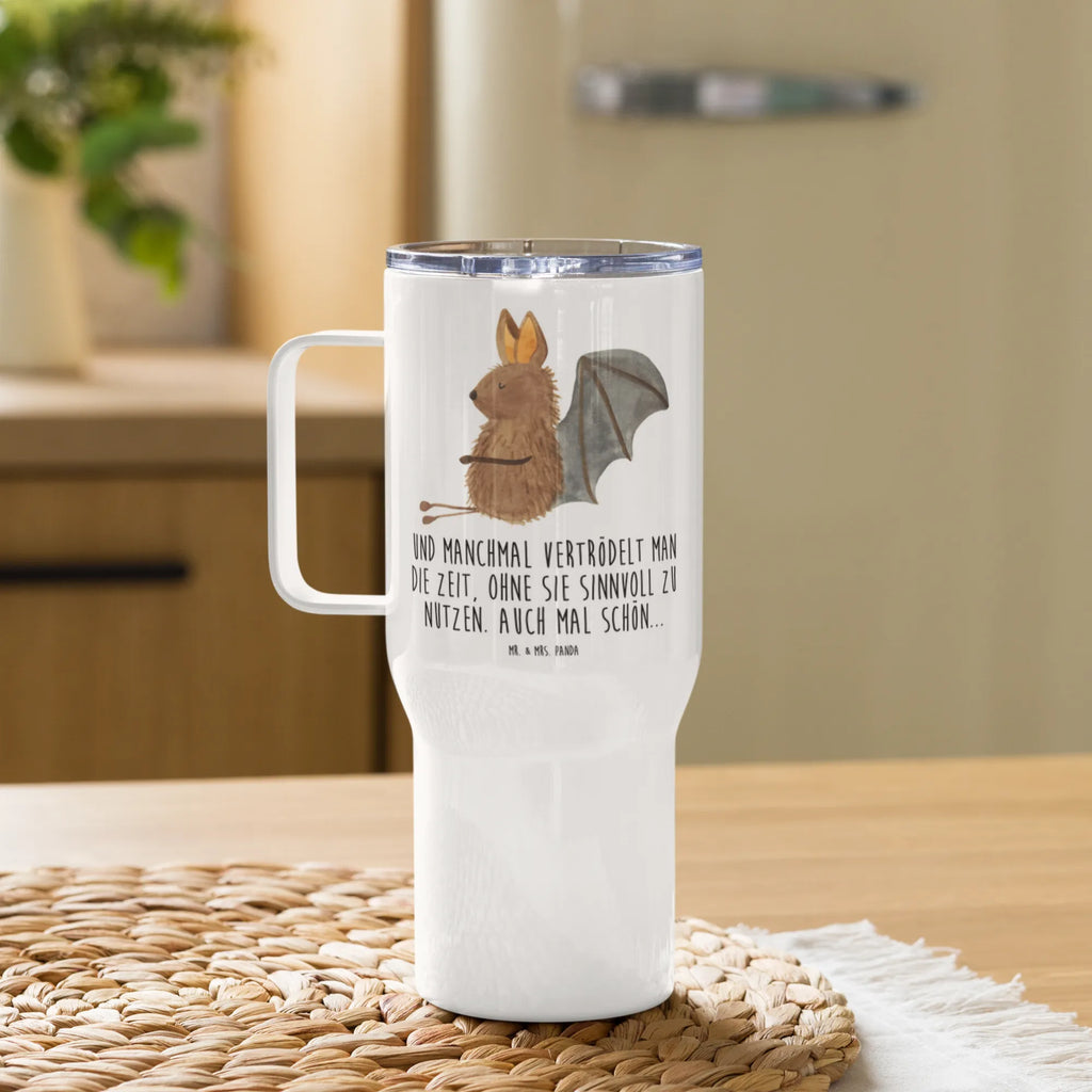 XXL thermal mug bat Sit Großer Thermobecher, Reisebecher, Thermobecher, XL Thermobecher, Autobecher, Jumbo Becher, XL Reisetasse, Tiermotive, Gute Laune, lustige Sprüche, Tiere, Fledermaus, Motivation, entspannen, Fledermäuse