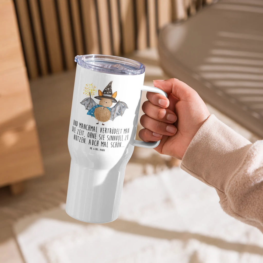 XXL thermal mug bat wizard XL Reisetasse, Thermobecher, Autobecher, Reisebecher, XL Thermobecher, Großer Thermobecher, Jumbo Becher, Tiermotive, Gute Laune, lustige Sprüche, Tiere, Magier, Fledermaus, reinsteigern, Zauberer, Fledermäuse, Frauen