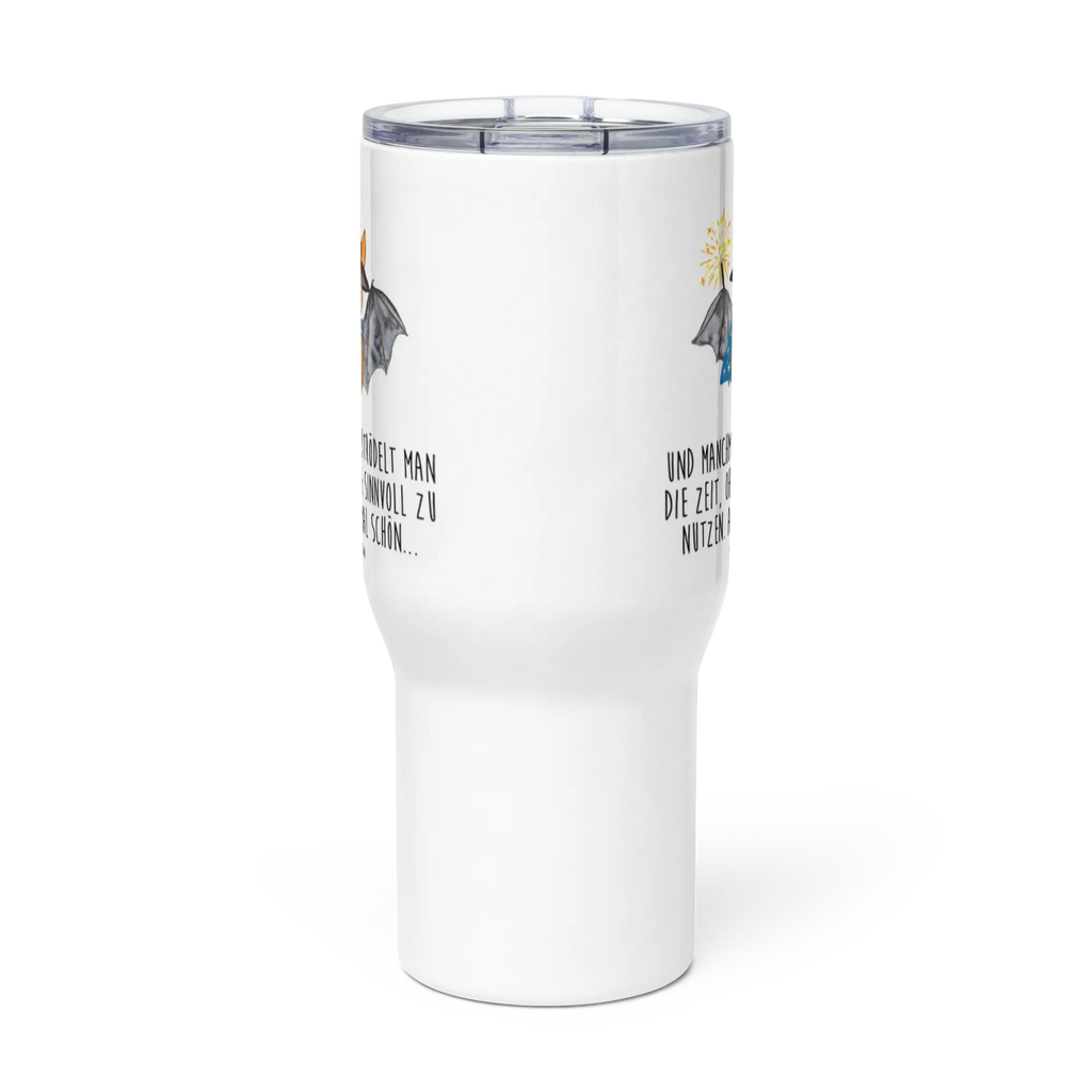 XXL thermal mug bat wizard XL Reisetasse, Thermobecher, Autobecher, Reisebecher, XL Thermobecher, Großer Thermobecher, Jumbo Becher, Tiermotive, Gute Laune, lustige Sprüche, Tiere, Magier, Fledermaus, reinsteigern, Zauberer, Fledermäuse, Frauen
