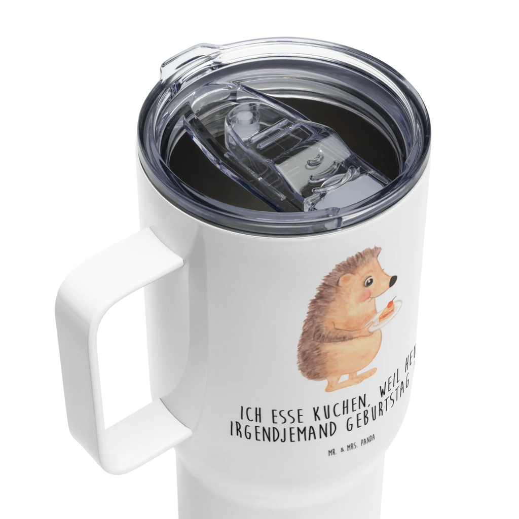 XXL thermal mug Hedgehog piece of cake XL Reisetasse, Autobecher, Reisebecher, XL Thermobecher, Jumbo Becher, Großer Thermobecher, Lustige Sprüche, Tiere, Tiermotive, Gute Laune, Kuchen Backen, Backen Geschenk, Igel, Geburtstagskuchen, Einladung Party, Torte, Essen Spruch, Kuchen