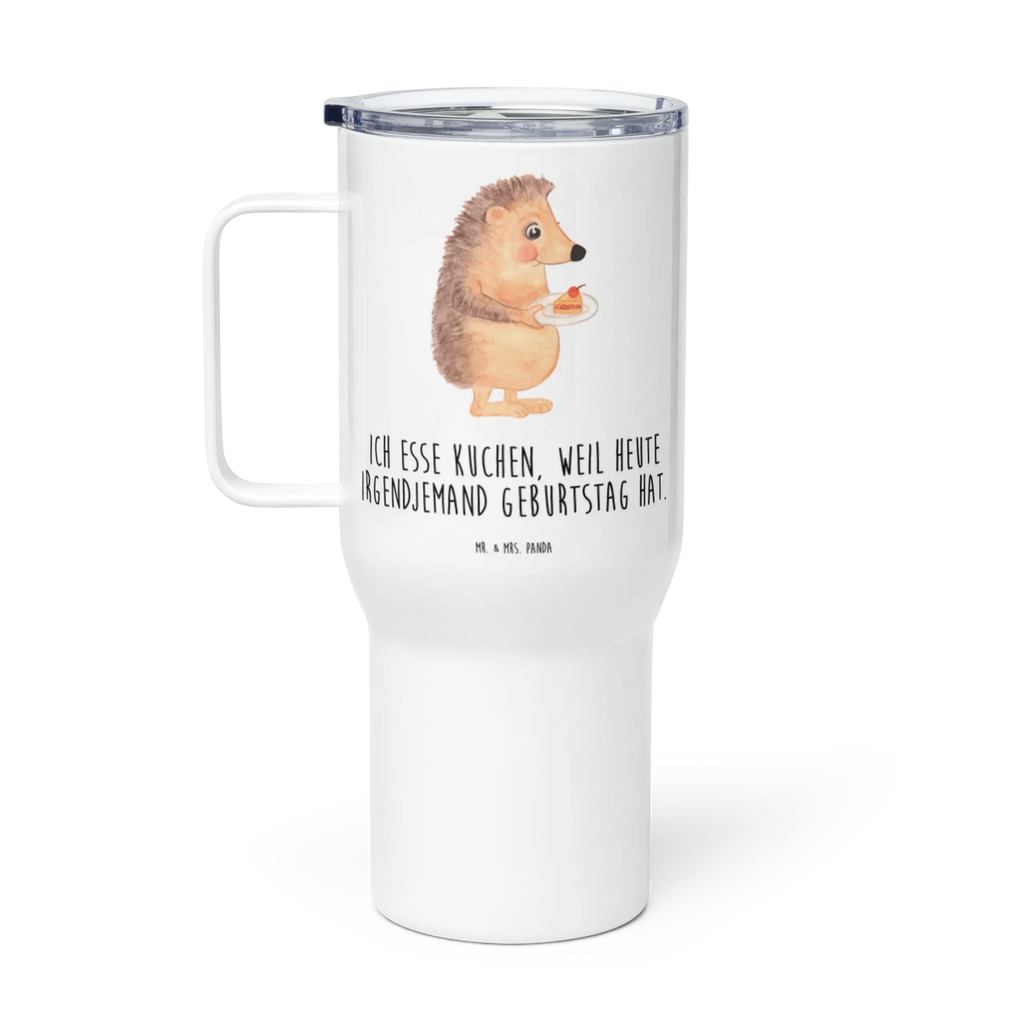 XXL thermal mug Hedgehog piece of cake XL Reisetasse, Autobecher, Reisebecher, XL Thermobecher, Jumbo Becher, Großer Thermobecher, Lustige Sprüche, Tiere, Tiermotive, Gute Laune, Kuchen Backen, Backen Geschenk, Igel, Geburtstagskuchen, Einladung Party, Torte, Essen Spruch, Kuchen